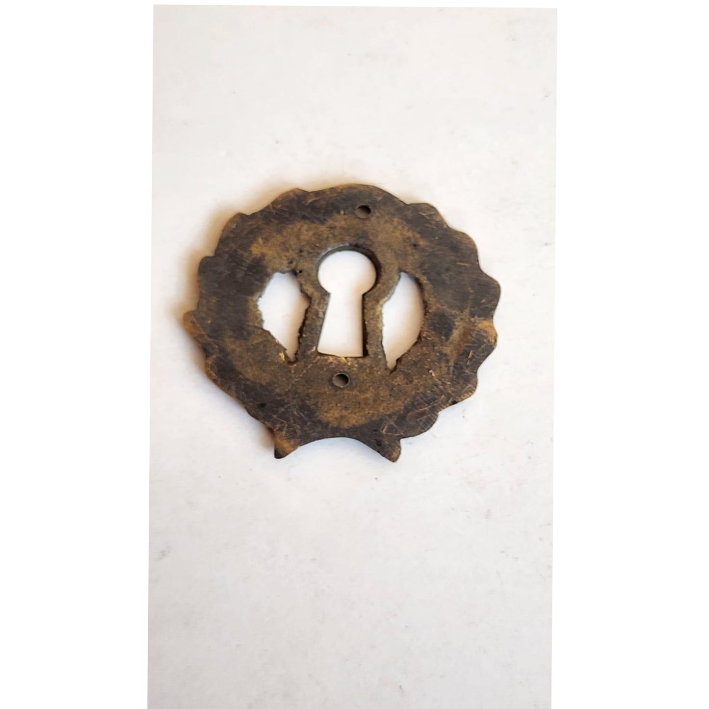 Vtg. Antique Style French Eschutcheons Key Hole Cover 2 1/4" jewelry part #E10