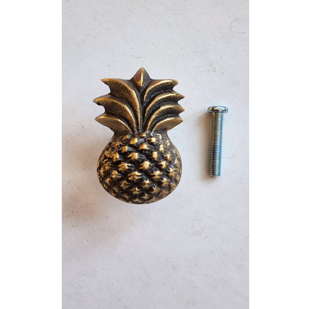 4 pieces, Solid Brass Handles, Tropical, PINEAPPLE, Cabinet, Kitchen, Gift, #K17