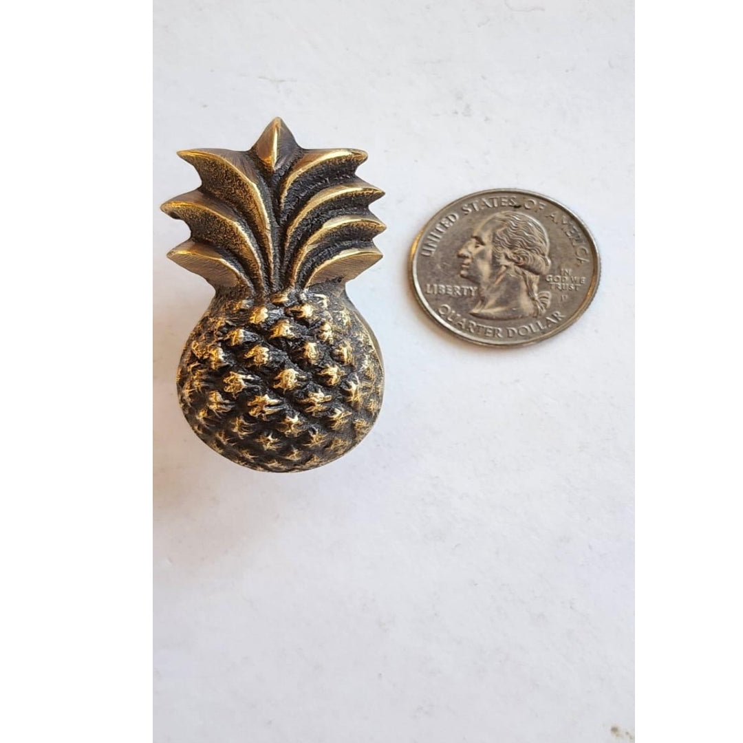 4 pieces, Solid Brass Handles, Tropical, PINEAPPLE, Cabinet, Kitchen, Gift, #K17