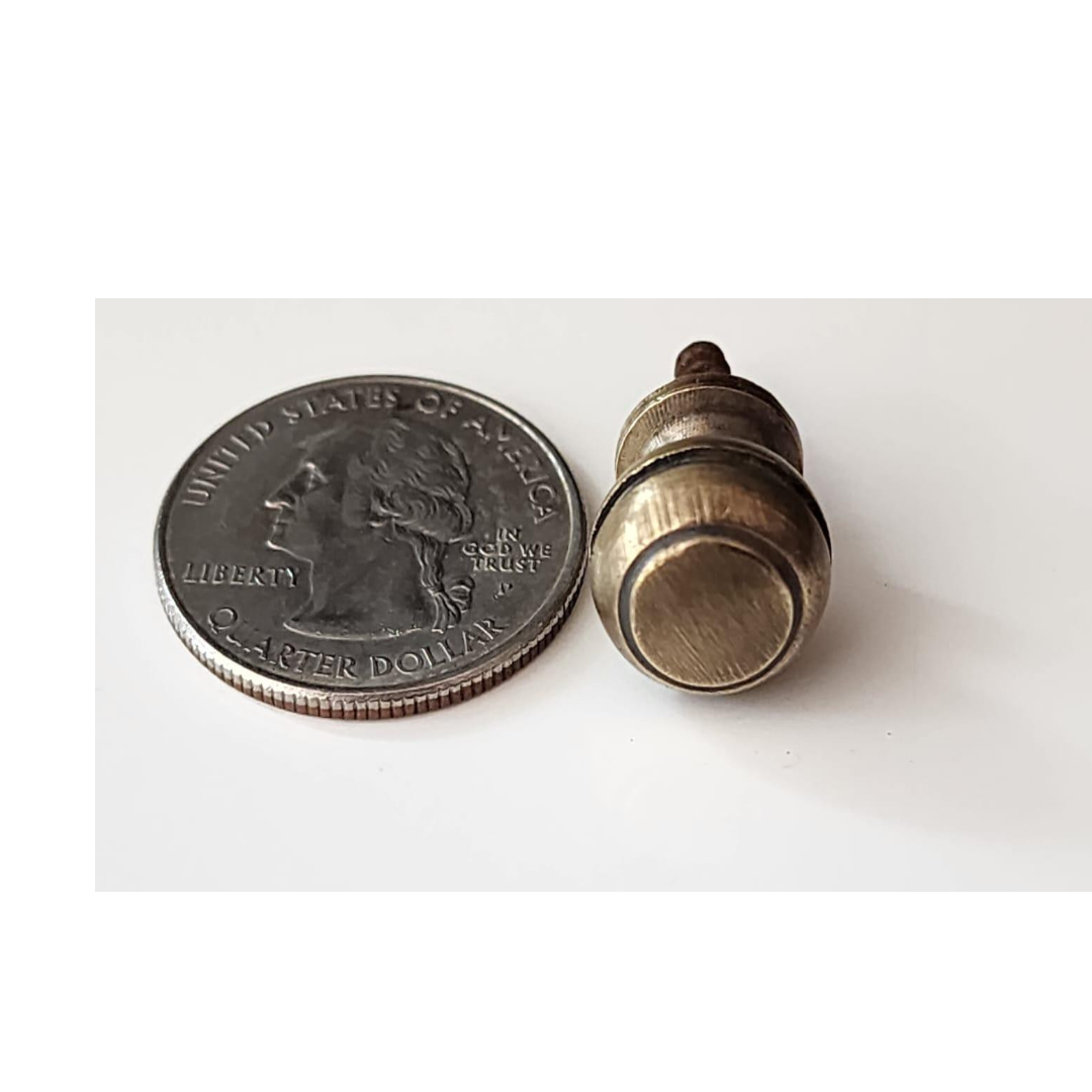 1x Solid Brass SMALL Stacking Barrister Bookcase 7/16"dia Knobs drawer Pulls #KK (Copy)