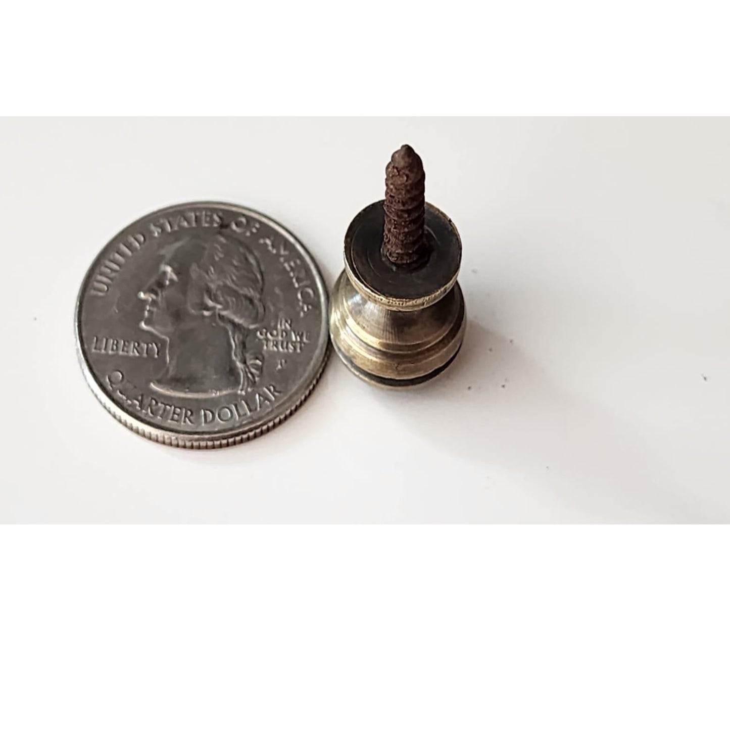 1x Solid Brass SMALL Stacking Barrister Bookcase 7/16"dia Knobs drawer Pulls #KK (Copy)