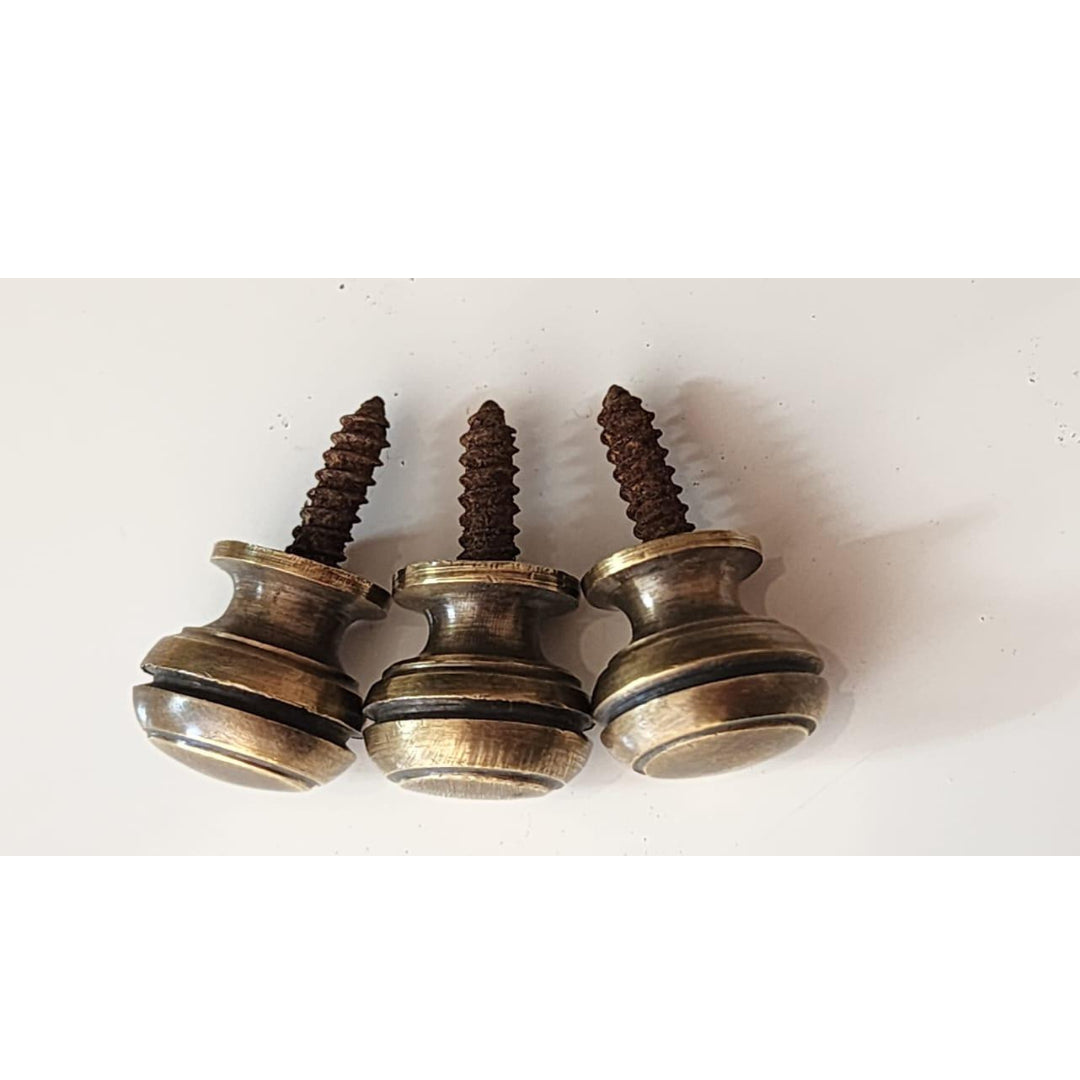 1x Solid Brass SMALL Stacking Barrister Bookcase 7/16"dia Knobs drawer Pulls #KK (Copy)