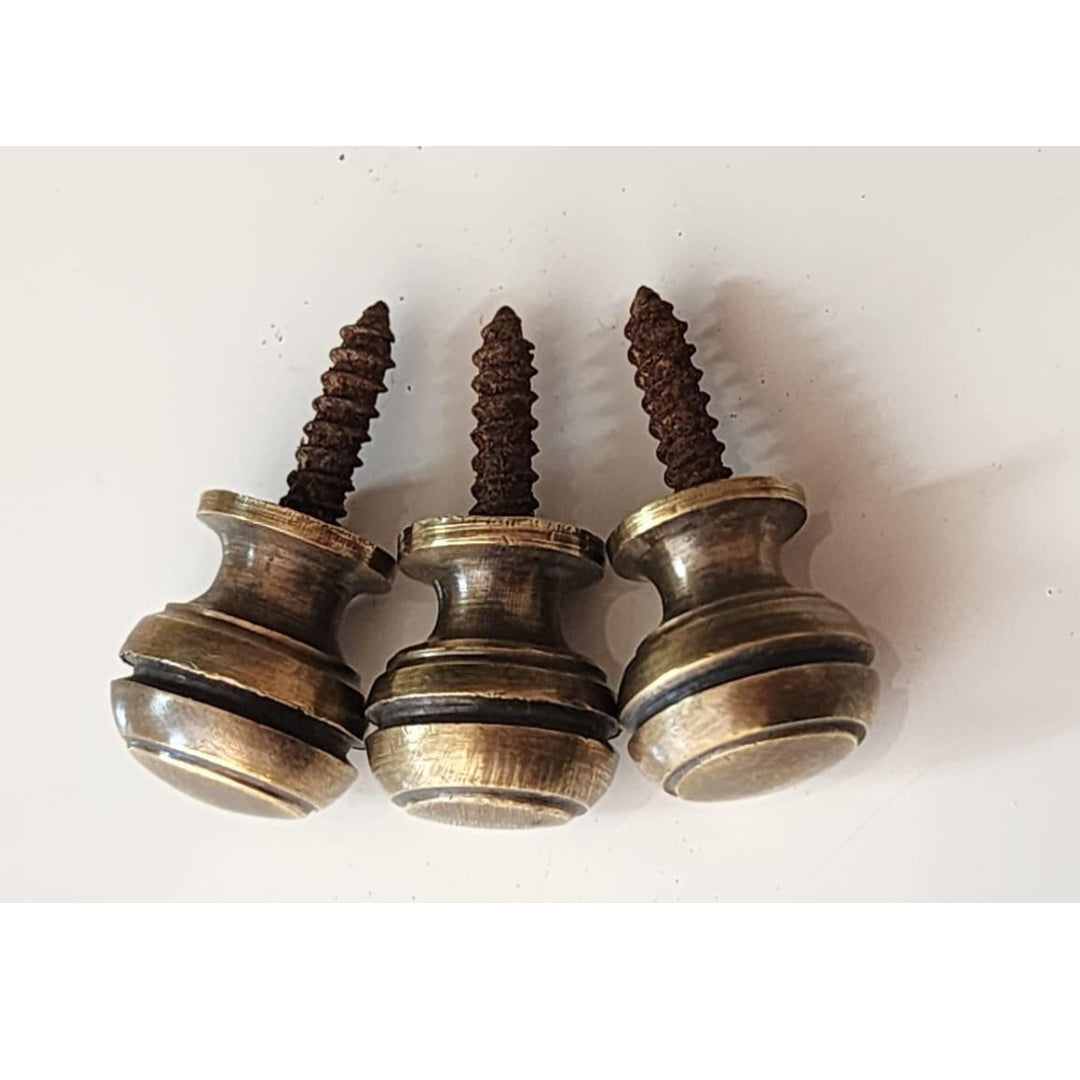1x Solid Brass SMALL Stacking Barrister Bookcase 7/16"dia Knobs drawer Pulls #KK (Copy)