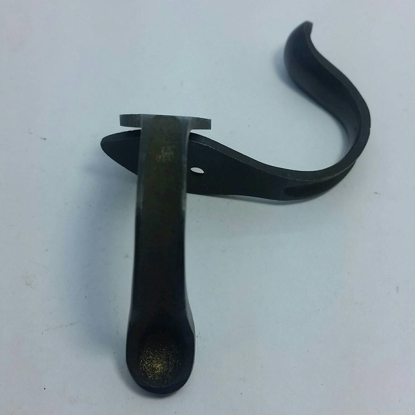 6 Single Antique Style Arts and Crafts design Coat Hat Hooks, Modern Simple Design 2"tall dark Tarnished Solid Brass #C8