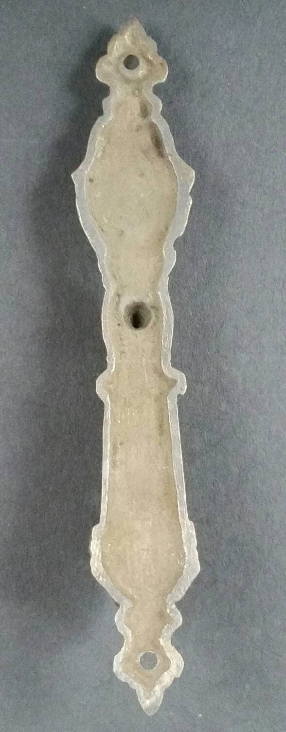 2 x large vertical solid brass ornate Teardrop Pendant Pull Handles decorative classical design 5-3/4" long #H18