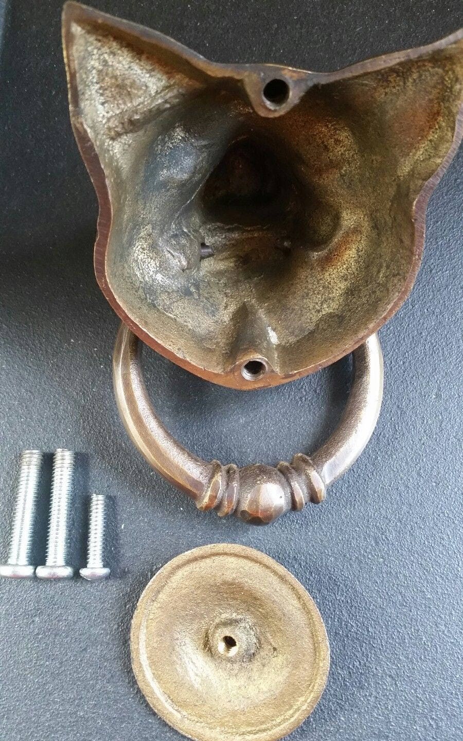 Unique Solid Brass Pig Head Door Knocker 6" #D4