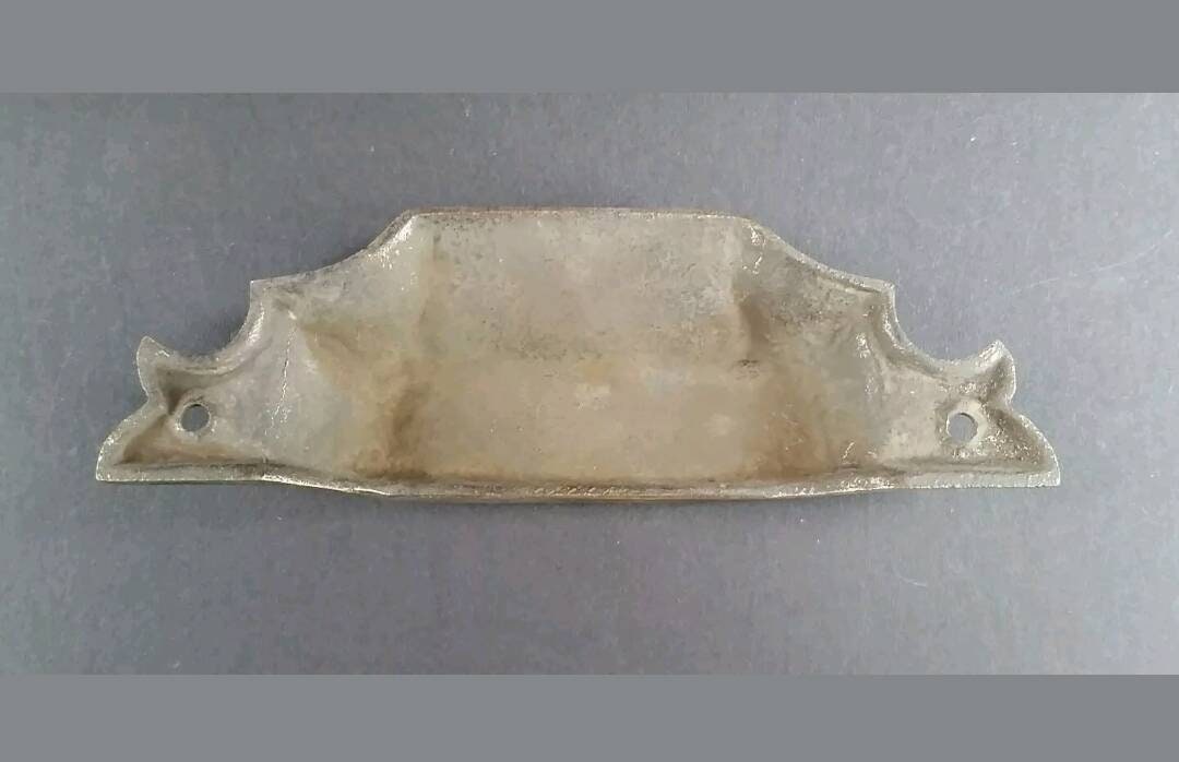 4 x Antique Vintage Style Solid Brass Victorian Eastlake Apothecary Bin Pull Handles 4-9/16" wide (3-3/4" centers) #A6