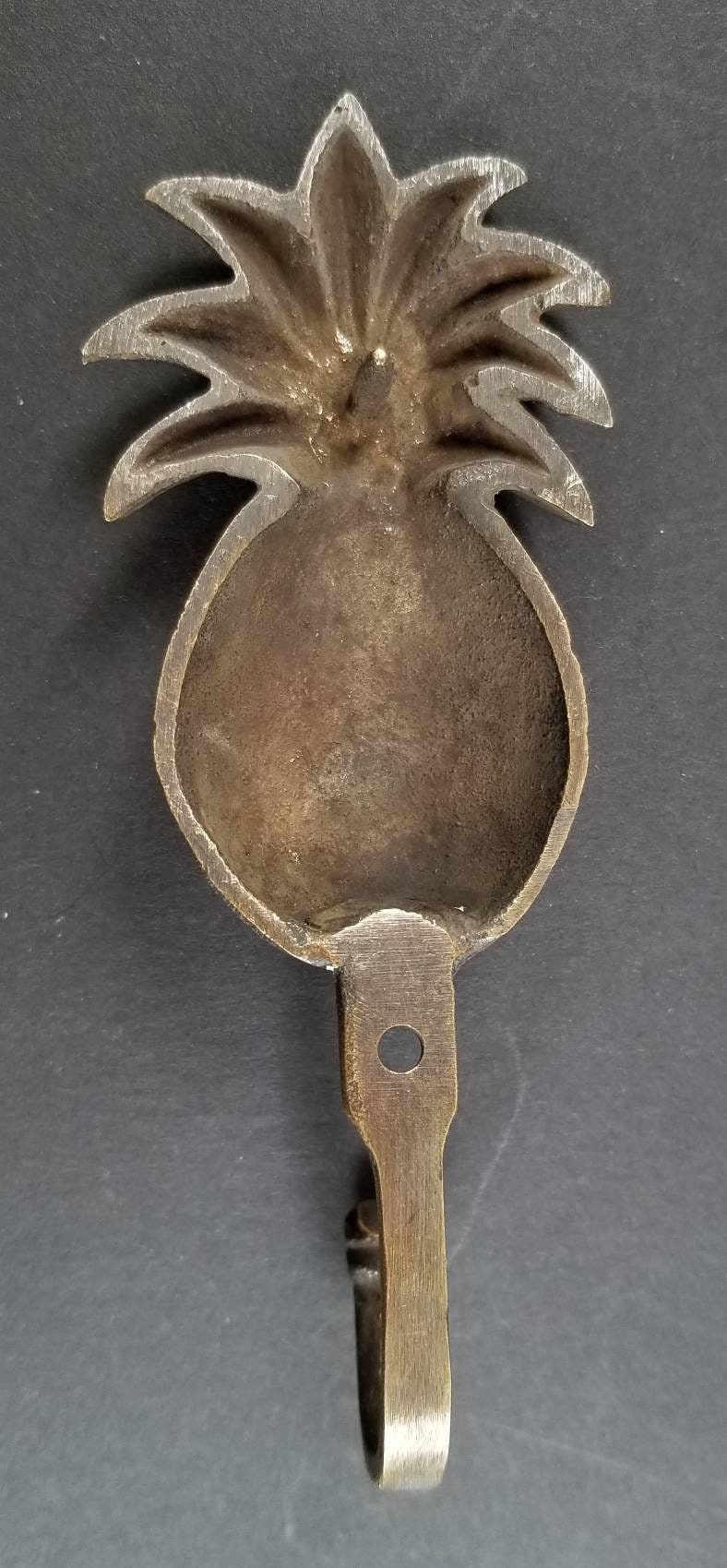4-1/4" PINEAPPLE Design ,Strong HOOK Hanger, Brass Coat Hat Towel Hook, Hanger, House warming, tropical decor, Welcome,Robe Hook #C13