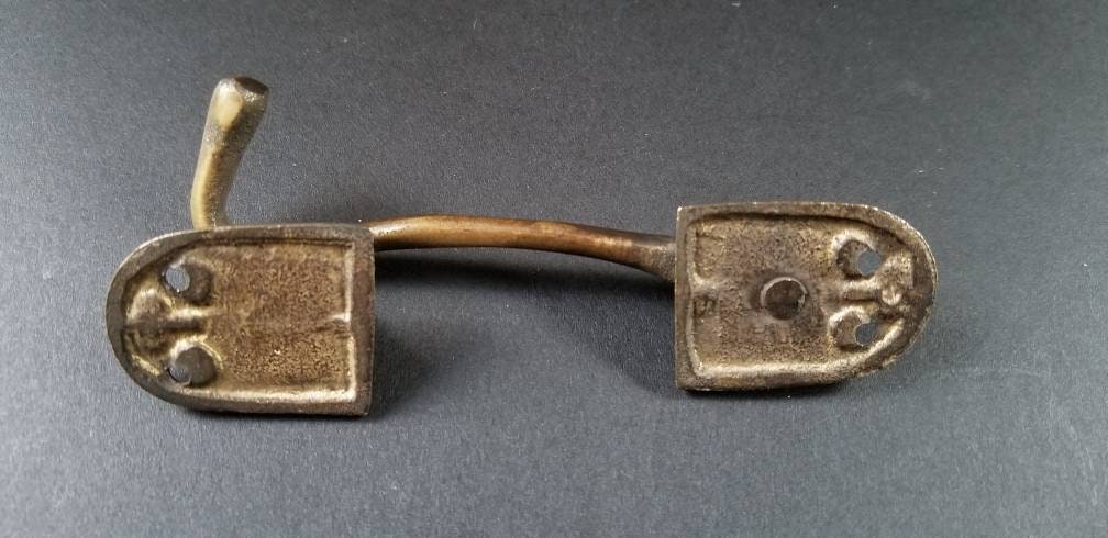 Solid Brass Cabinet, Door, Gate, Shutter, Window, Hook Latch Lock, Toggle hook 4-1/2"w. #X25
