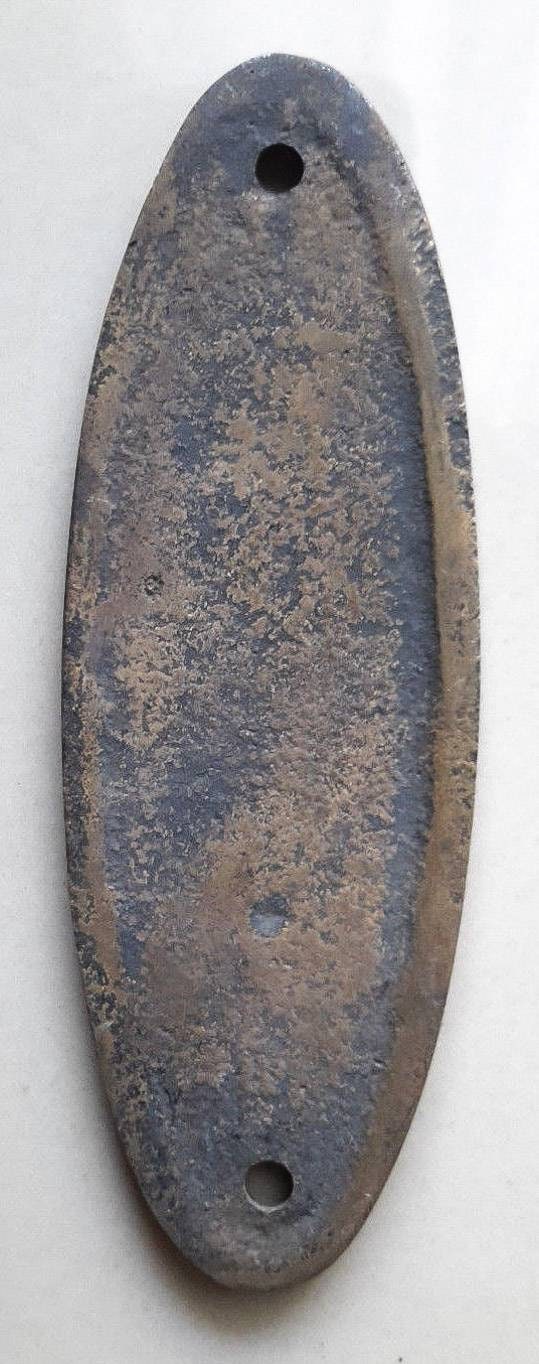 PULL Door Sign Antique Style Art Deco Solid Brass 4" #F7