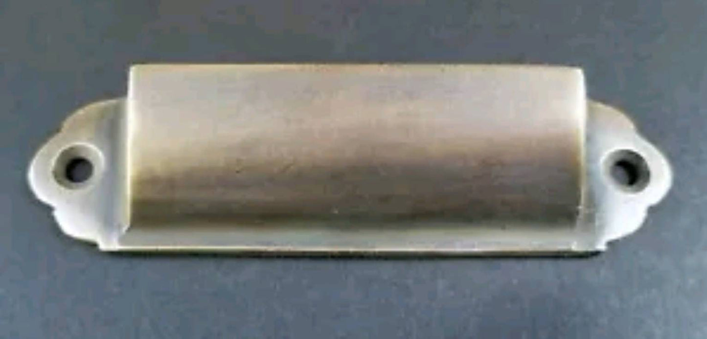 4 Antique Vintage style Brass File Cabinet, Bin Pull Handles, Cabinet Cupboard Drawer Chest Handles home improvement 3-1/8" centers #A18