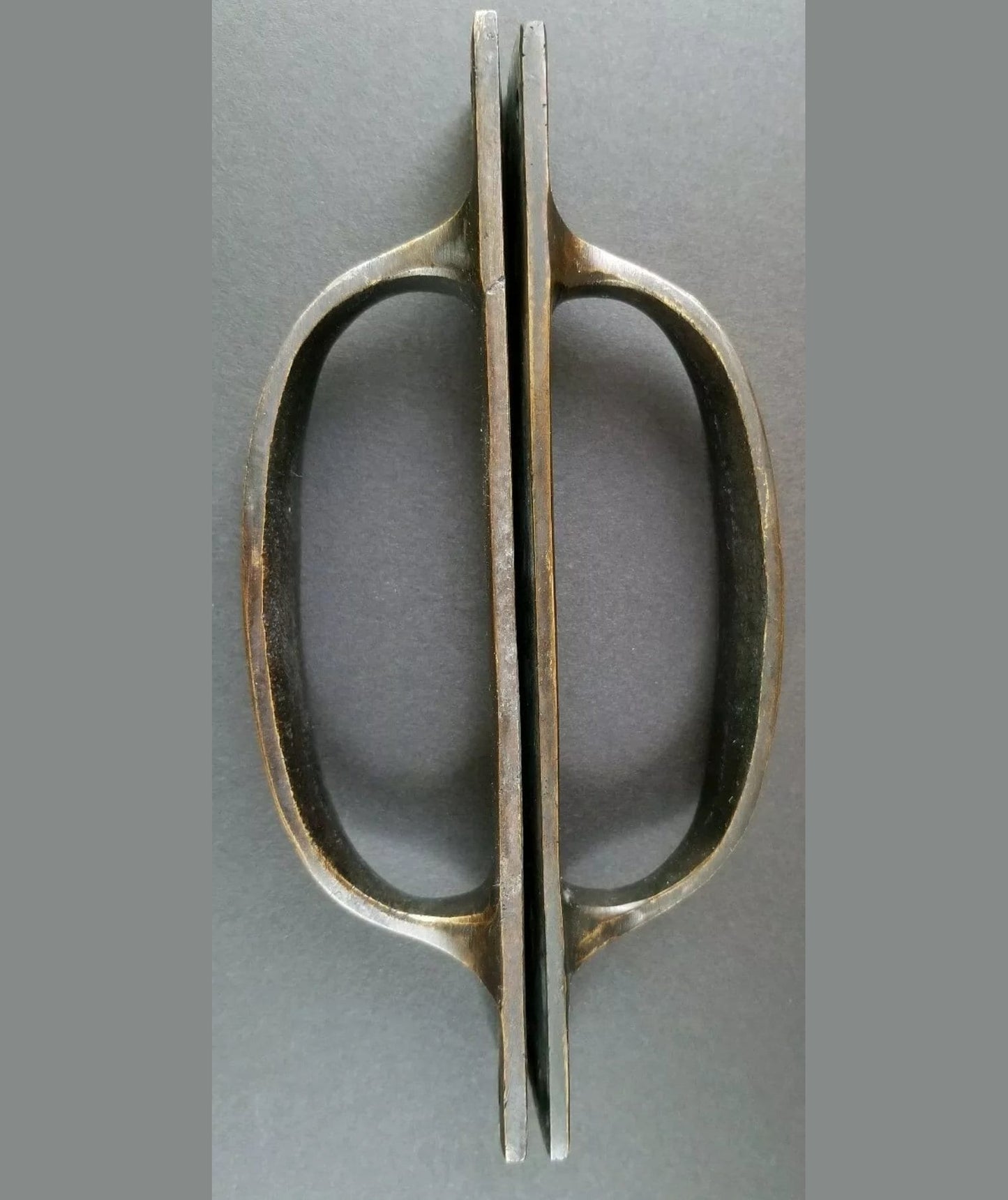 2 x Antique Style Solid Brass Large Gate Cabinet Trunk Chest Handles,Grab handles, Drawer Pulls 6-3/8"w #P18.Kitchen,barndoors.gates.