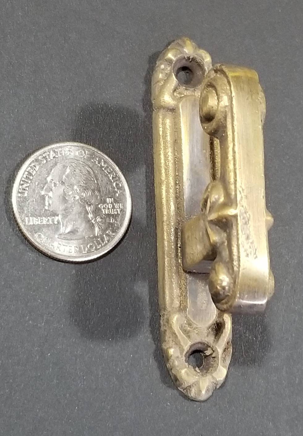 2 x Ornate Antique Vintage Style Single Coat Hooks Hat Hooks, Towel holder, Kitchen Hooks, Bathroom Hooks 3"long Solid Brass #C25