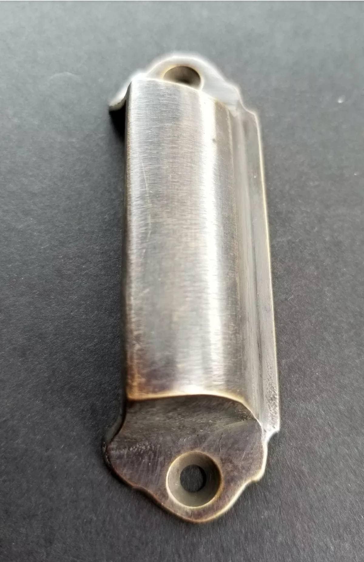 4 Antique Vintage style Brass File Cabinet, Bin Pull Handles,handmade,home improvement,drawer cup handles,retro,cupboard, 2-1/4" centers #A8