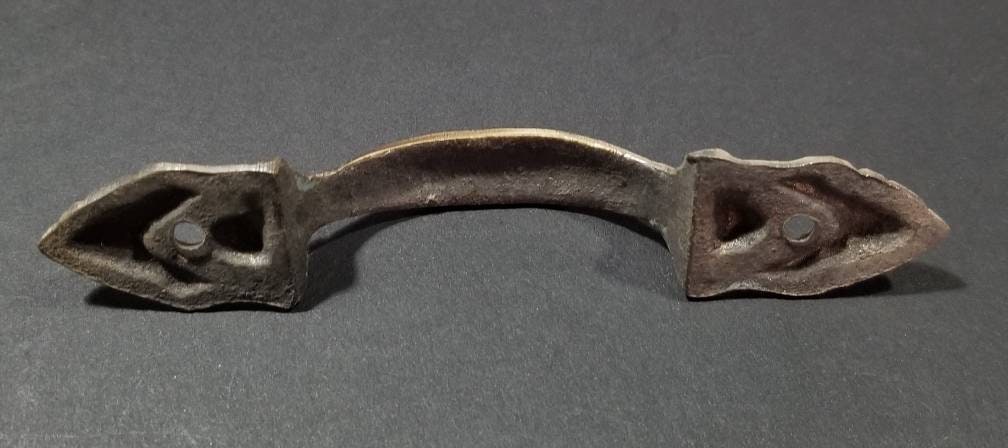 2 x French Ornate Antique Style Cabinet Drawer Pull Handles 4-3/8" solid brass .Unlaquered. #P4