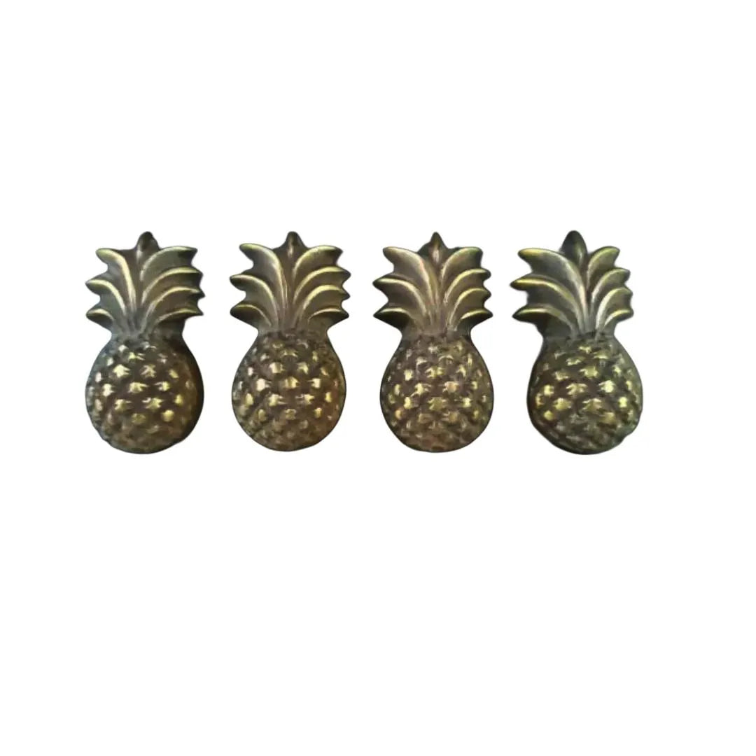 4 pieces, Solid Brass Handles, Tropical, PINEAPPLE, Cabinet, Kitchen, Gift, #K17