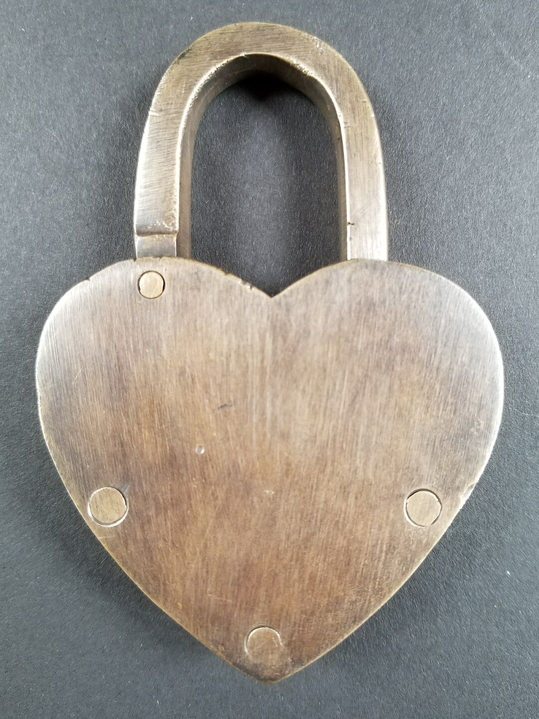 ♡ HEART LOVE Paris PADLOCK 3-3/4" Ornate carving Vtg. Style, 2 Skeleton Keys #L7