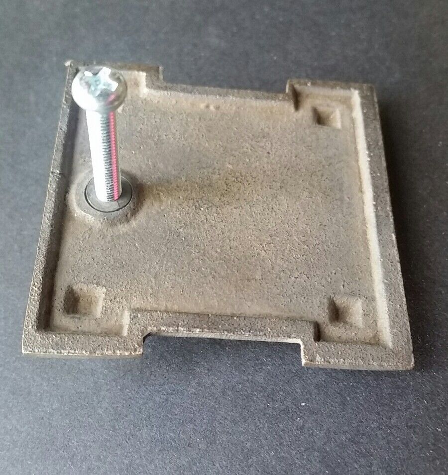 4 Square Mission Stickley Ant. Style Solid Brass Handles Ring Pulls 2 1/8" #H38