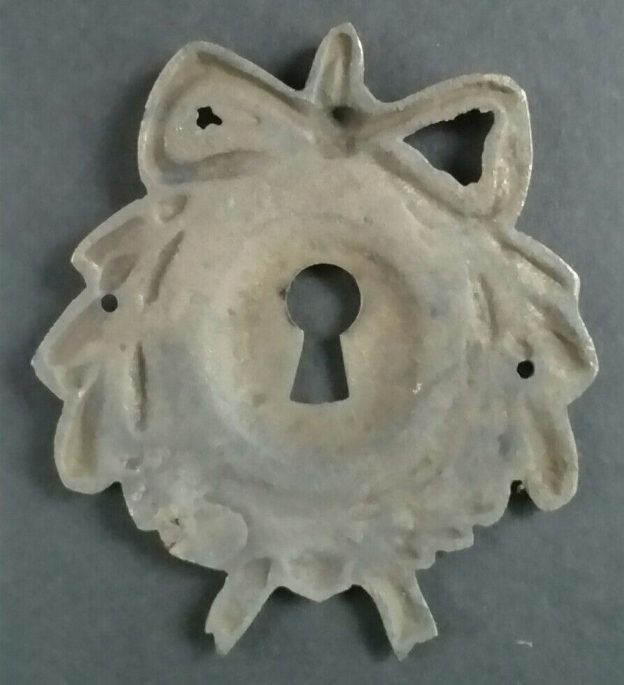 2 Vintage Antique Style Ornate French Eschutcheons Key Hole Covers 2 3/4" #E12