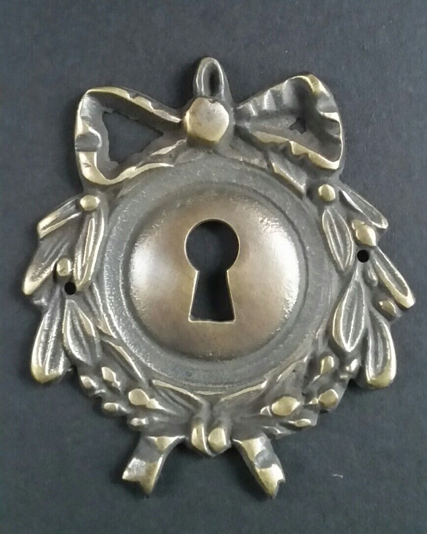 1 x Vintage Antique Style Ornate French Eschutcheons Key Hole Covers 2 3/4" #E12