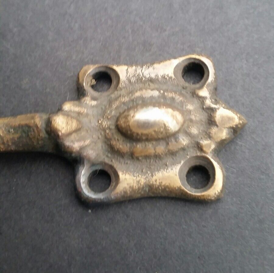 2 Single Coat Hat Hooks Unique Antique Style Ornate Backplate 2" long #C4