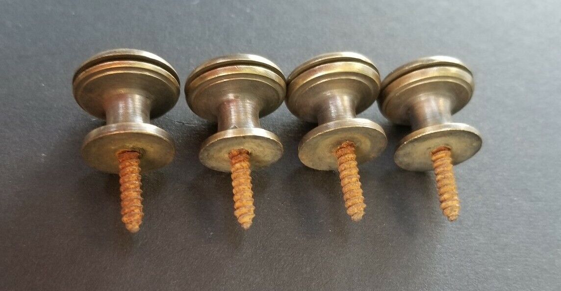 4 Solid Brass Stacking Barrister Bookcase 5/8"dia Knobs drawer Pulls #K26