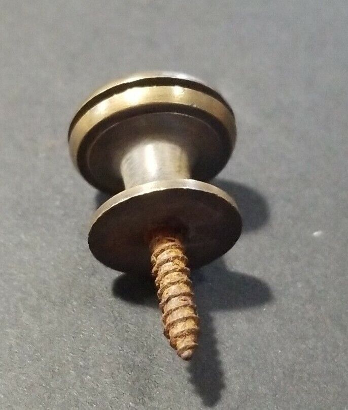 2 Solid Brass Stacking Barrister Bookcase 5/8"dia Knobs drawer Pulls #K26