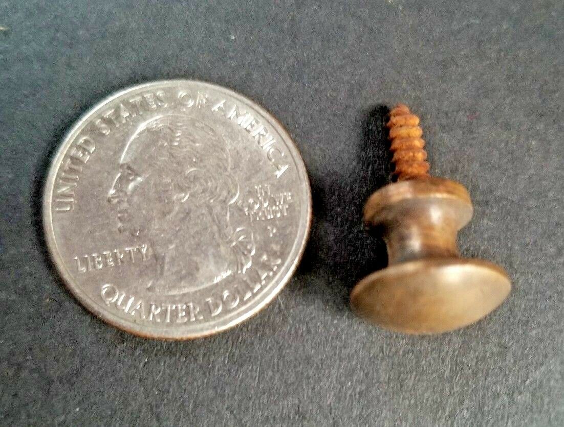 6 Solid Brass VERY SMALL Stacking Barrister Bookcase 7/16" Knobs drawer Pulls #K