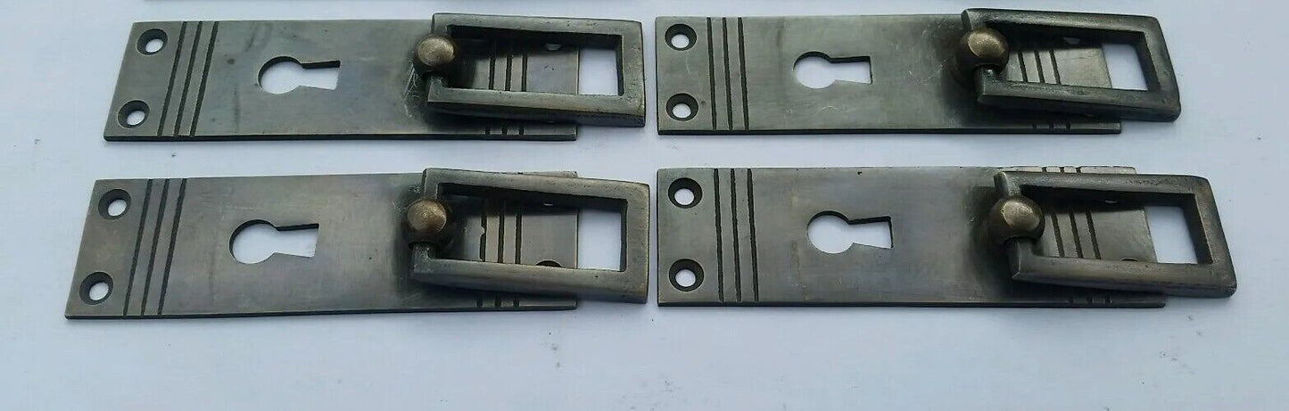 4 x Arts and Crafts Mission Brass Handle Pull antique style 3 7/8" #H31