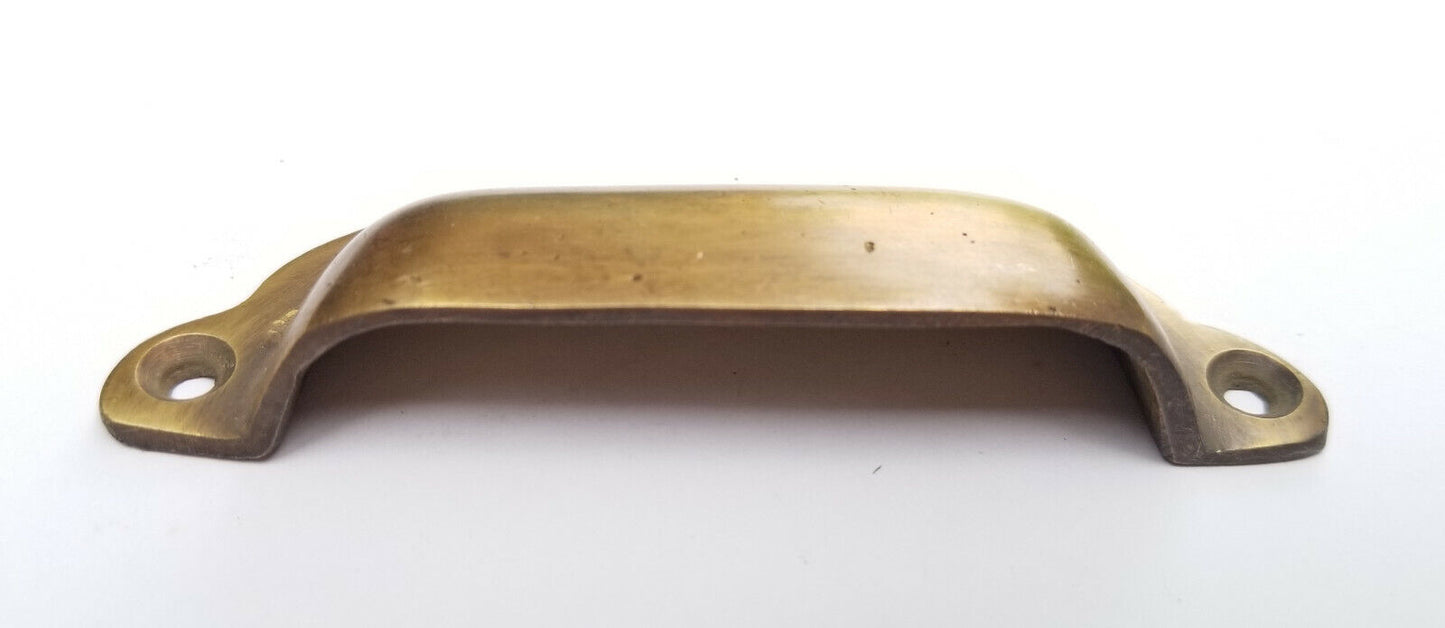 Antique Vintage Style Brass File Cabinet, Bin Pull Cup Handle 3-3/8" ctr #A19