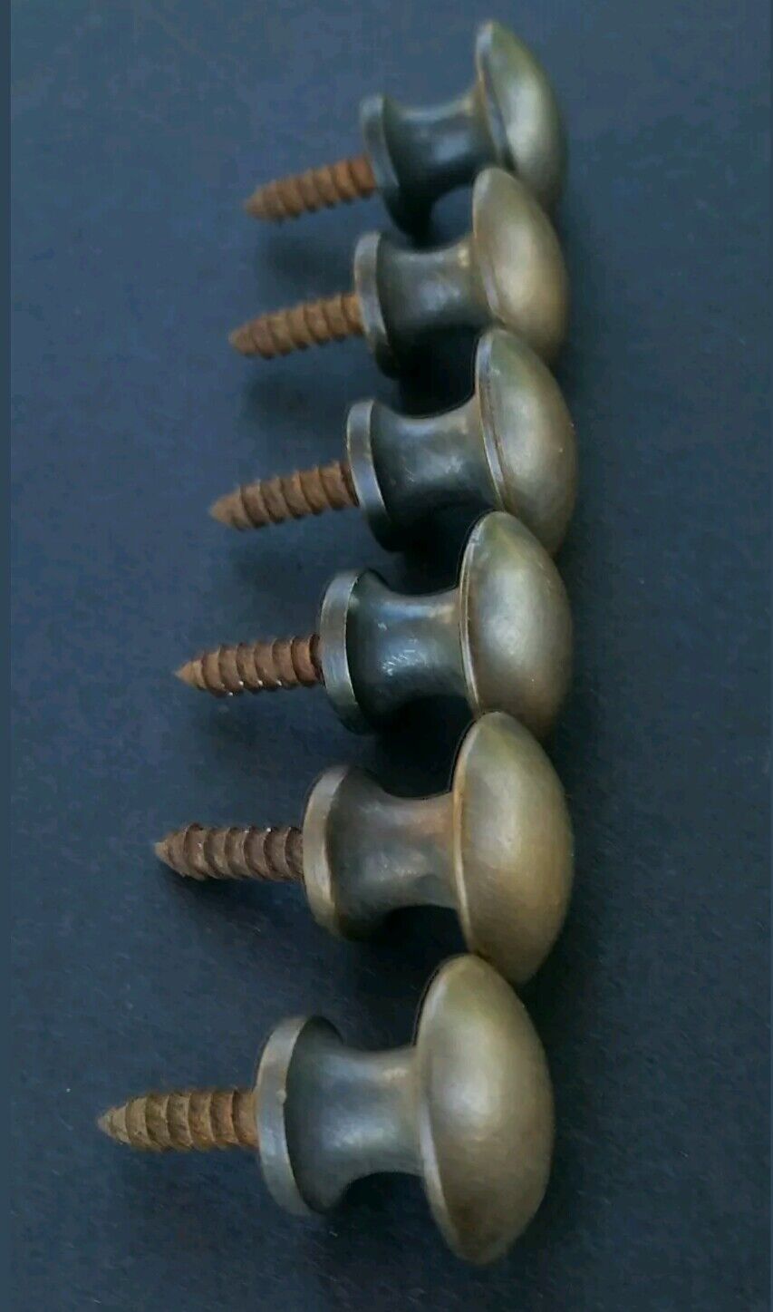 50 Sm.vtg. Antique Style Solid Brass Stacking Barrister Bookcase 5/8" Knobs #K2