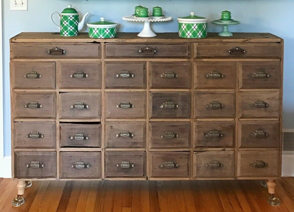 6 Ant. Vtg. Style Brass Victorian Apothecary Bin Pull Handles 3-3/4ctrs 4.5"w#A6