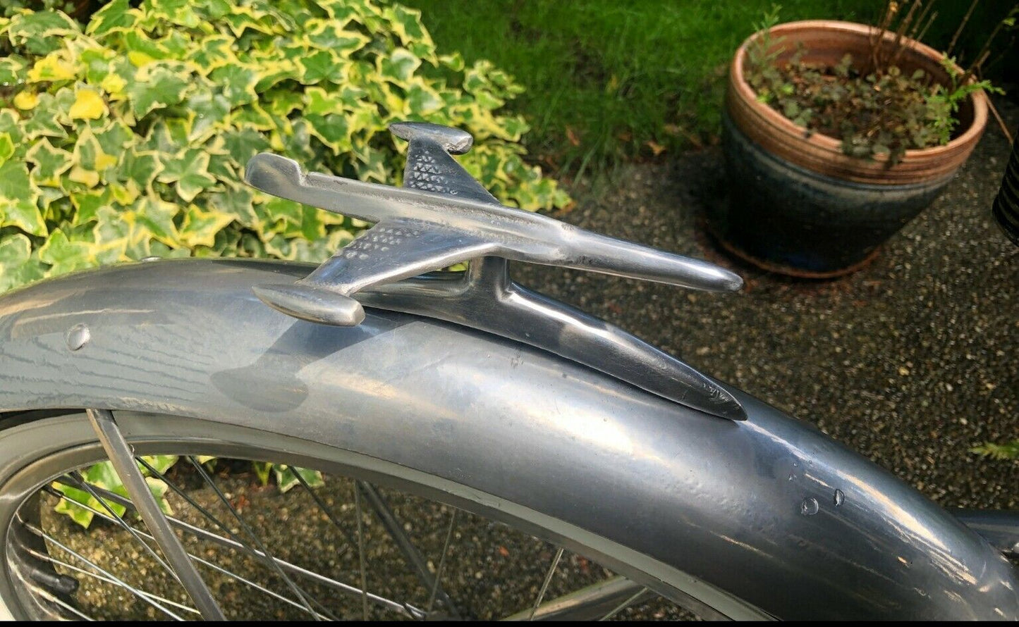 Vtg style Air Plane Car Front Cover Aluminum Hood Ornament Badge EmblemCar,Vespa