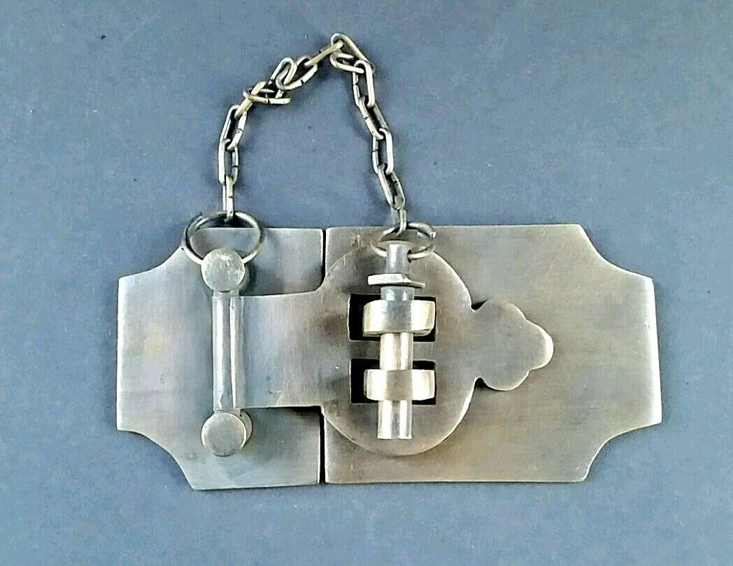 Vintage Style Cabin Cabinet Door Latch Hook Solid Brass Hasp Lock Gate 4" #X2