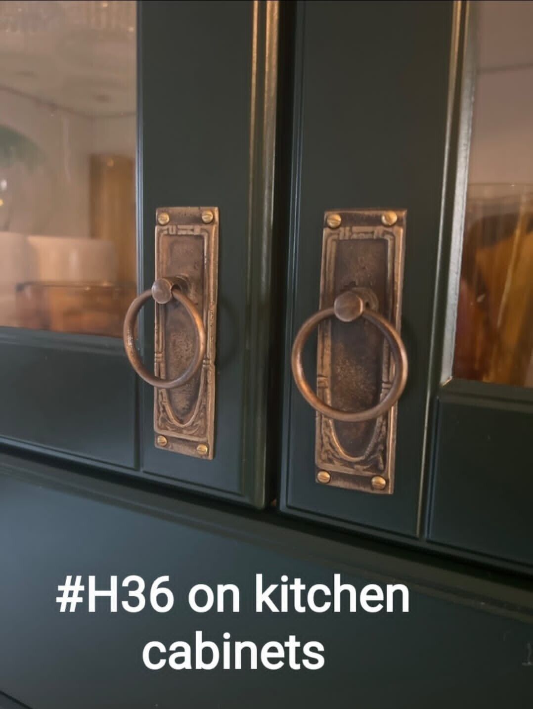 6 Vntage Antique Style Ring Pull Handles Vertical 3-3/8"tall x 1"wide #H36