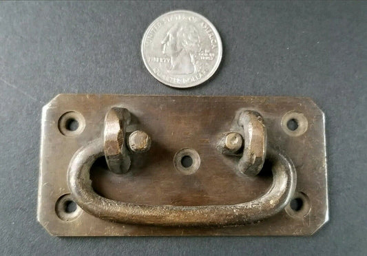 1 x Antique Style TRUNK PULL Drop Handle Trap Door Toolbox 3-1/4" wide #P12