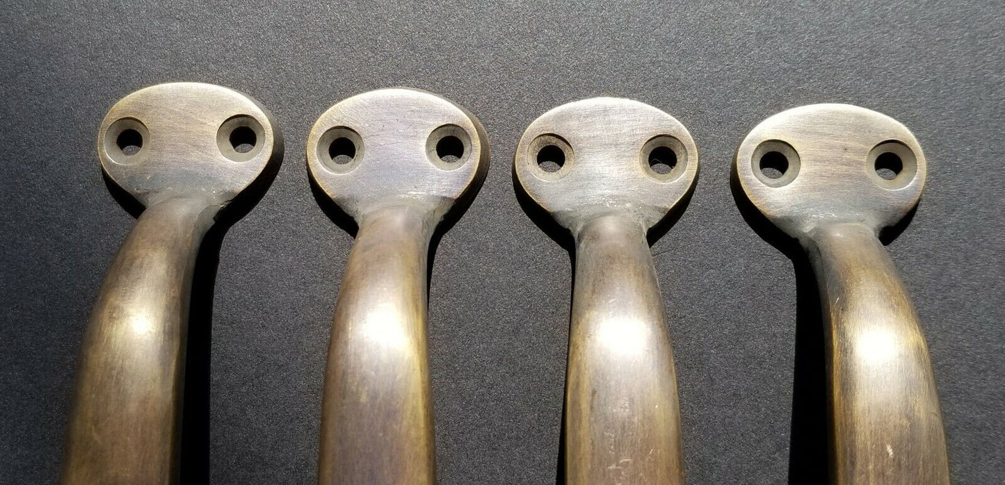 8 Solid Brass Large Strong File Cabinet Trunk Chest Handles Pull 5-1/2" wide #P1