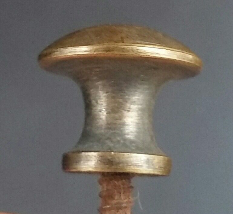 6 Solid Brass Stacking Barrister Bookcase 5/8" Round Knobs Pulls Handles #K2