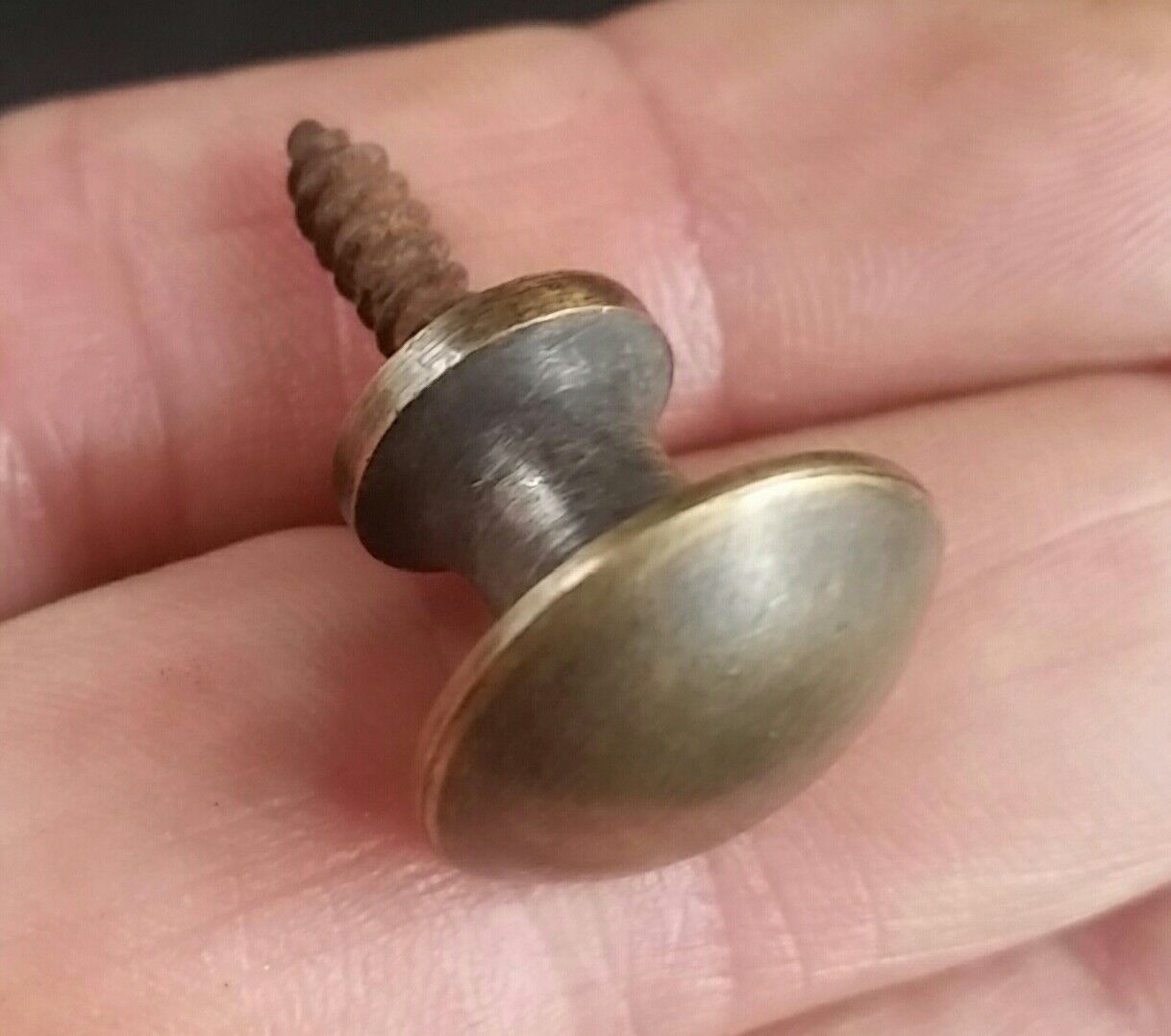 6 Solid Brass Stacking Barrister Bookcase 5/8" Round Knobs Pulls Handles #K2