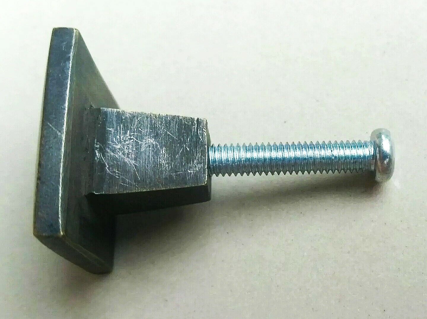 4 peaked square Arts and Crafts Mission knobs pulls 7/8" solid tarnish brass #K7