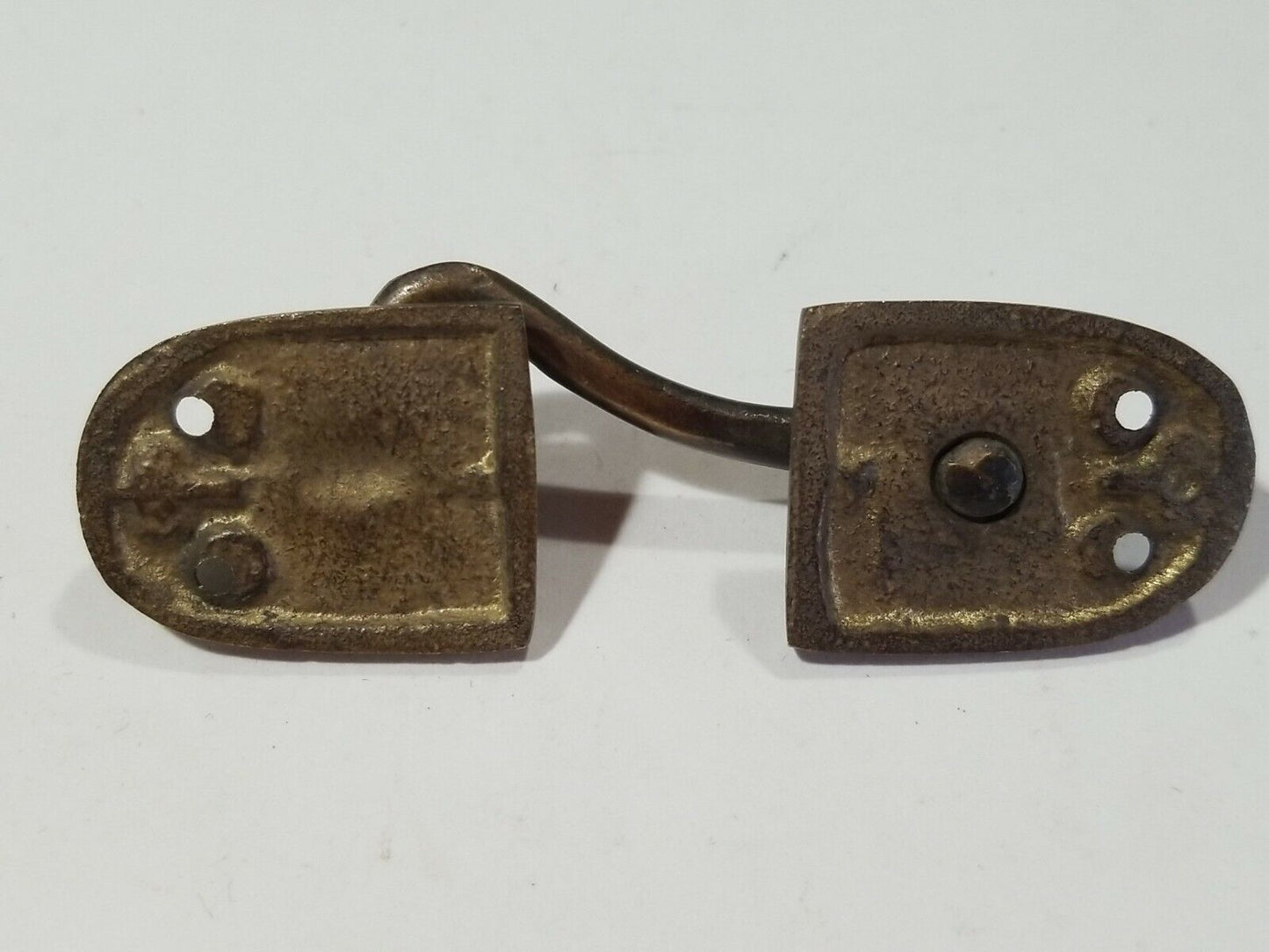 Solid Brass Cabinet, Door, Gate, Shutter, Window, Hook Latch Lock 3-1/2"w. #X12