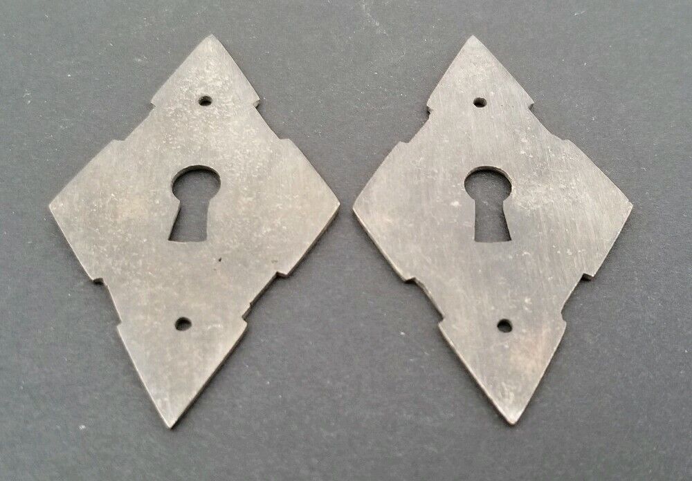 2 Vintage Antique Style East Lake Victorian Escutcheons Key Hole Covers 2" #E23