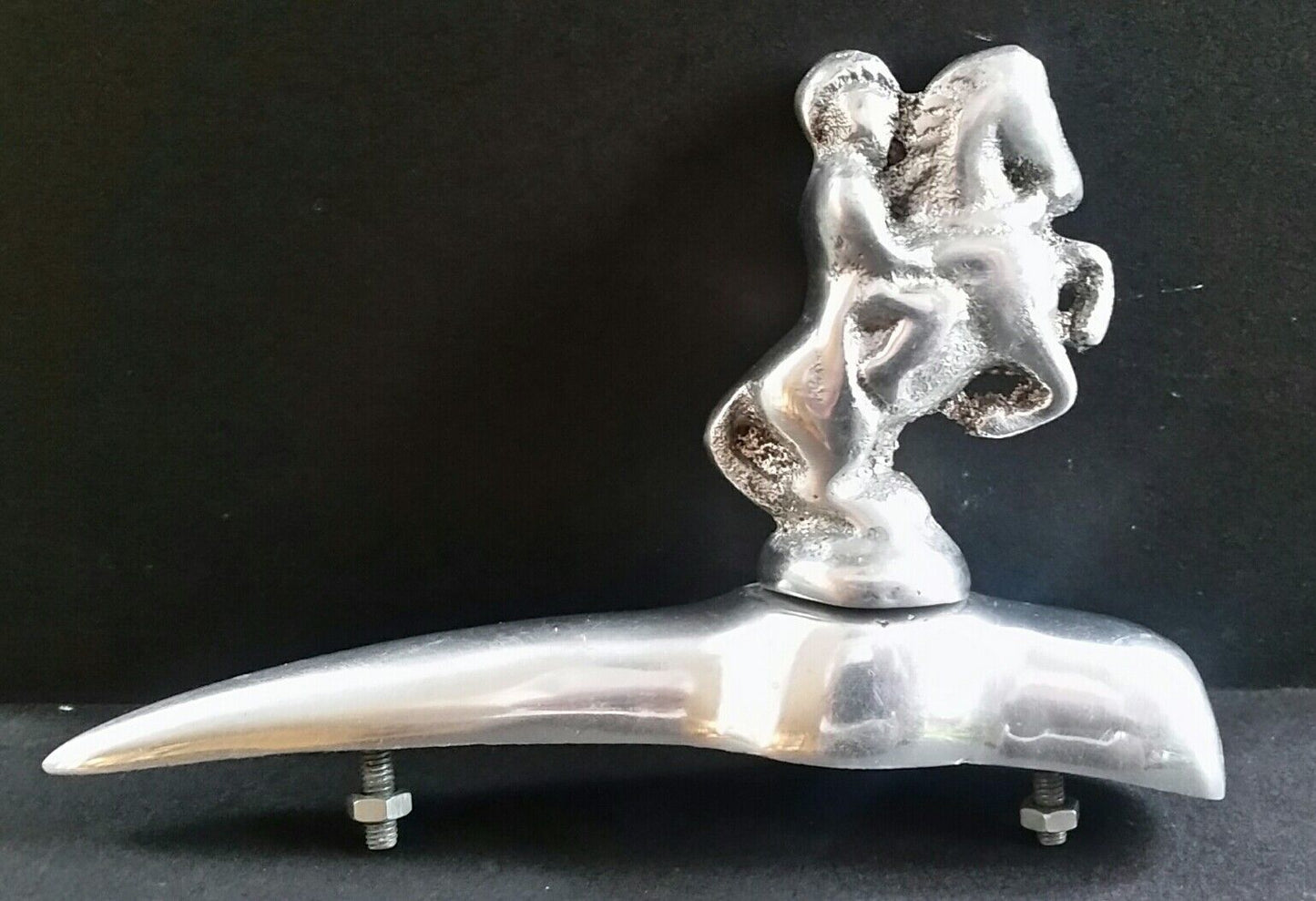 Vint. Knight Horseman Vespa Car Front Cover Aluminum Hood Ornament Badge Emblem