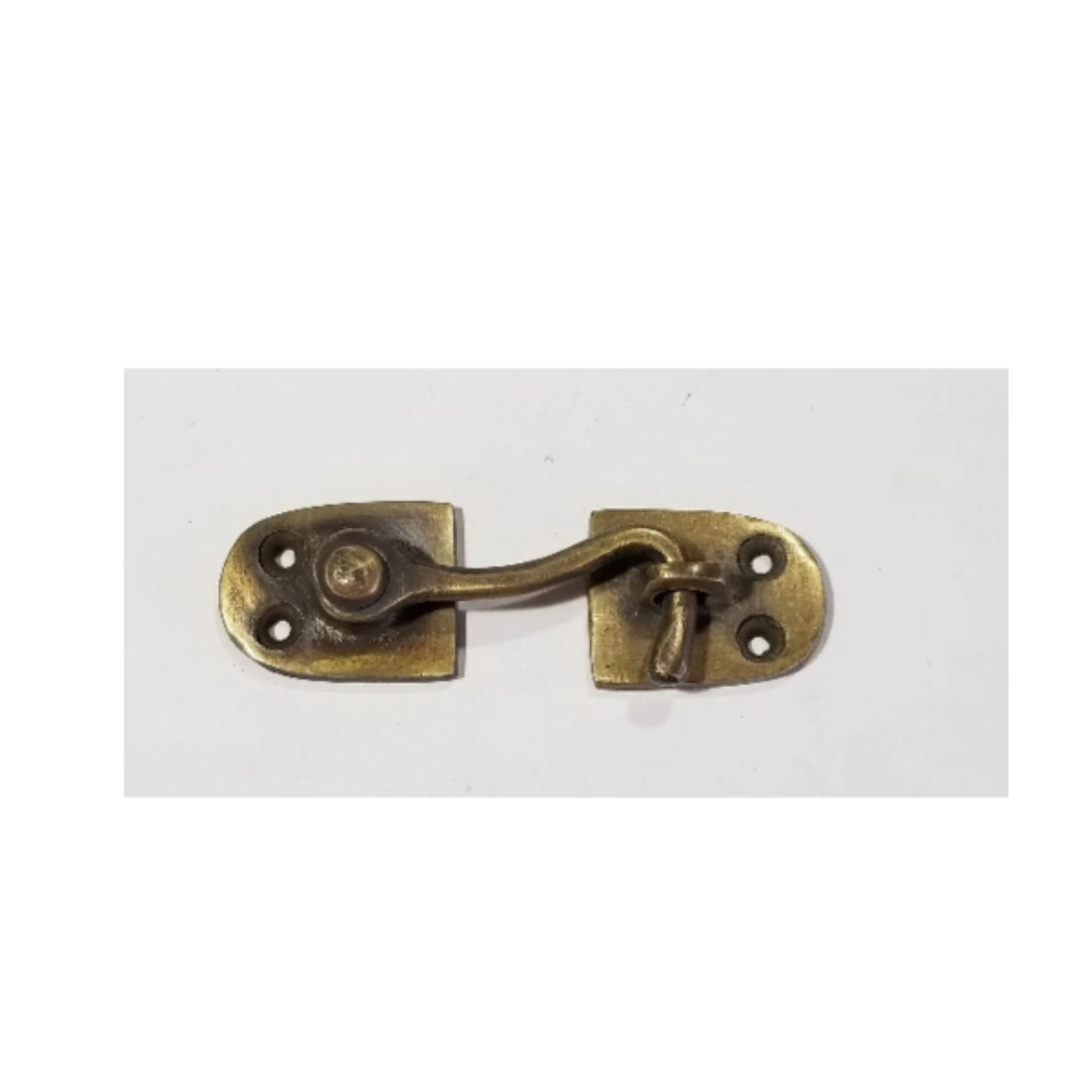 Solid Antique Style Cabin Door Gate Shutter Window Hook Bronze Brass 3 1/4" #X12
