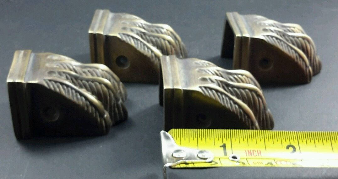 4 Antique Style Solid Brass Duncan Phyfe Table Legs Lion Feet FOOT CAPS ARCHITECTURAL, handmade #X8