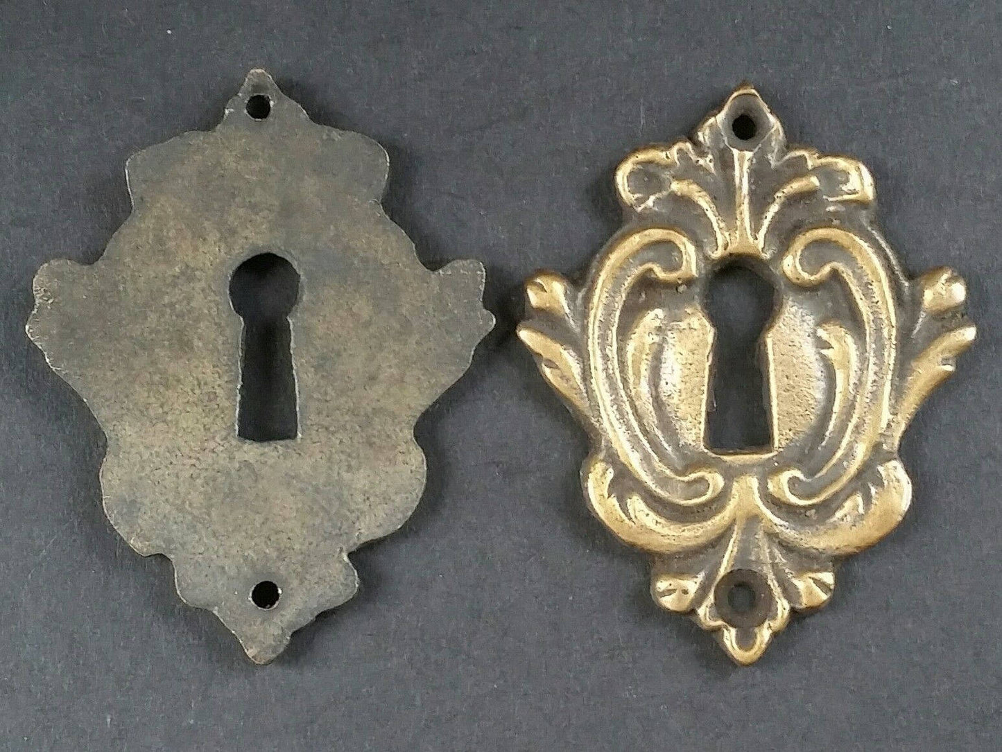 Antique Style French Escutcheons Key Hole Covers E9