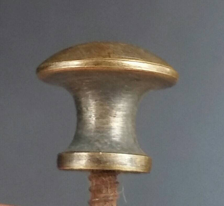 4 Antique Style Bookcase Small Knobs Pulls, Solid Tarnished Brass, Macey ,Globe Wernicke #K2