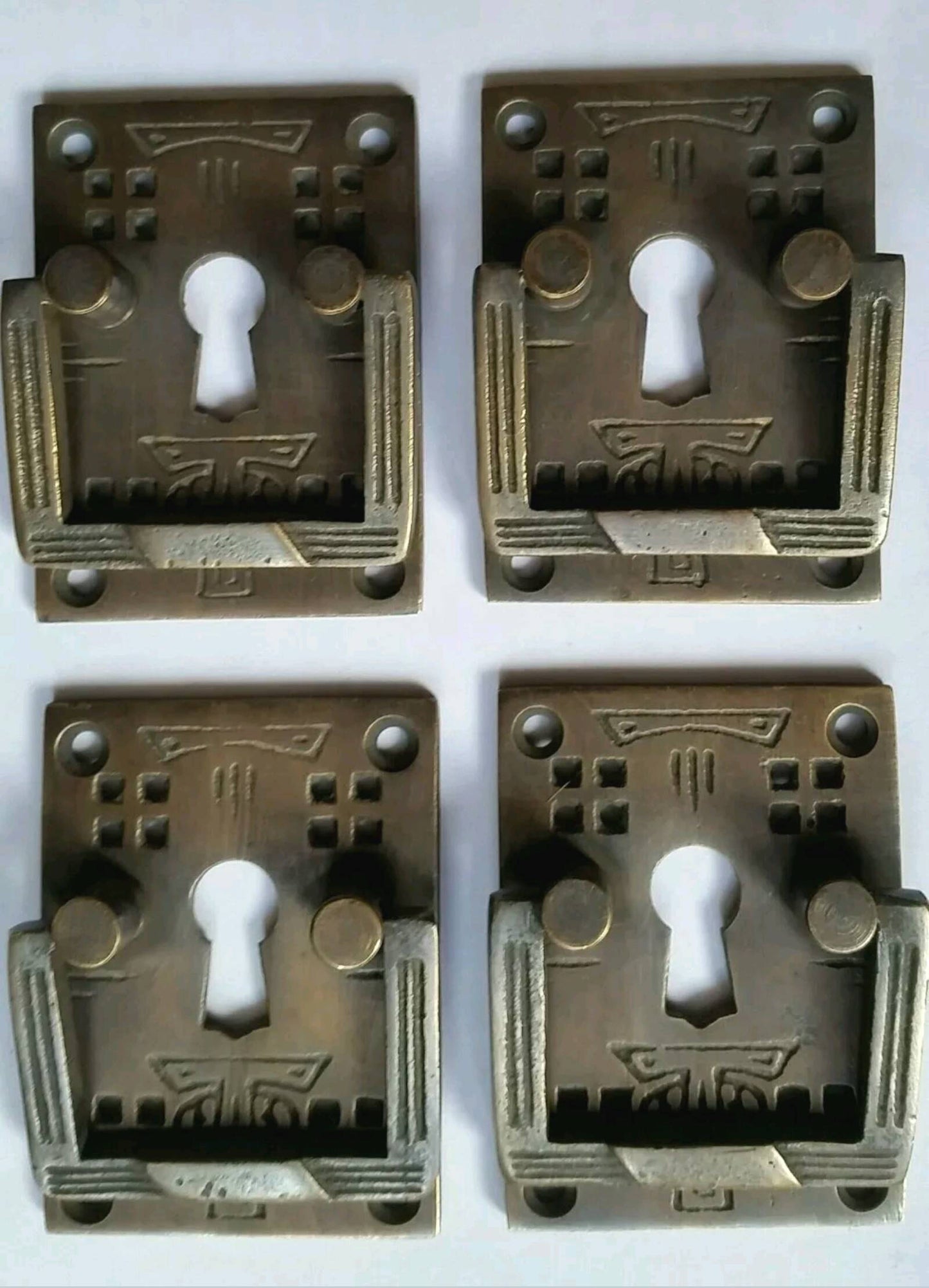 4 Arts and Crafts / Mission Handles Vertical 2" Frank Lloyd Wright Style Handles, Pulls #H27
