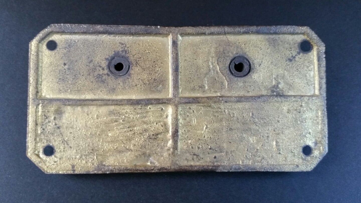 2 Antique Vintage Style Solid Brass Box Trunk Chest Door Handles 4 1/4"w. #P11