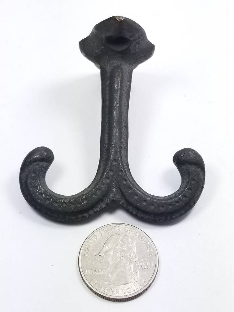 Antique Eastlake Victorian Solid Brass Double Ceiling Birdcage Plant Hook #C20